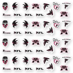 atlanta falcons stickers set of 49 by 1 inch die cut vinyl decal football car window wall outdoor indoor