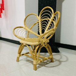 sustainable rattan jossy kids flower chair