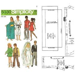 PDF Barbie Dolls 11-1/2" and Ken Dolls 12" Vintage Sewing Pattern