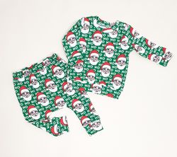 christmas baby outfit set of 2: sweatshirt and pants, xmas baby boy outfit, xmas baby girl outfit, holiday baby outfit