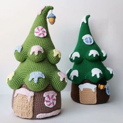 x-mas tree house crochet pattern toys