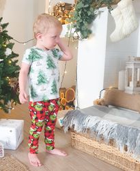 christmas kids outfit t-shirt and pants, christmas baby boy girl outfit, xmas baby girl outfit, holiday baby outfit gift