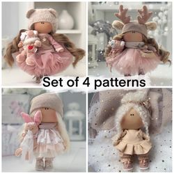 pattern dolls, set of 4 patterns