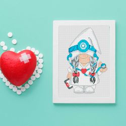 doctor female, cross stitch pattern, medical cross stitch, healthcare cross stitch, counted cross stitch