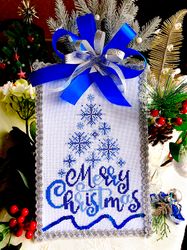 blue-violet snowflake christmas tree christmas cross stitch pattern pdf by crossstitchingforfun instant download