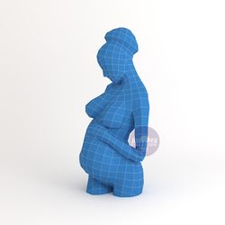 diy pregnancy 3d model template papercraft pdf