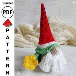 crochet pattern watermelon gnome