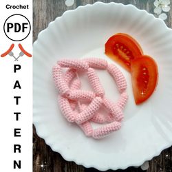 crochet pattern string sausage, hanging crochet sausage