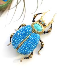 beaded insect brooch, insect pin, mooth brooch, butterfly brooch, bug pin, bee brooch, bug brooch, insects, madam toto