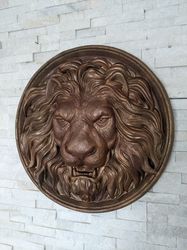 lion head wall sculpture wall hanging plaque lion head wall decor lion head