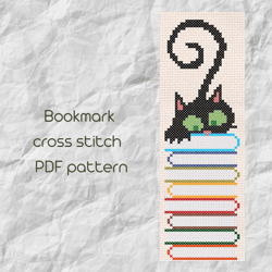 bookmark cross stitch pattern / cat ornament cross stitch / easy cross stitch / pdf pattern / pdf instant download /150/