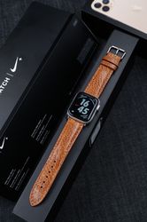 Custom Made Luxury L.V Brown Leather Apple Watch Band for Ap - Inspire  Uplift