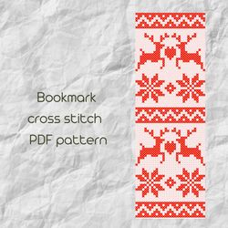 bookmark cross stitch pattern christmas cross stitch pdf winter ornament cross stitch easy cross stitch pdf pattern /156