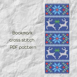 bookmark cross stitch pattern christmas cross stitch pdf winter ornament cross stitch easy cross stitch pdf pattern /157