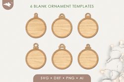 round christmas ornaments svg bundle