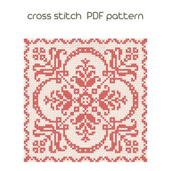 red ornament cross stitch pattern easy cross stitch christmas ornament cross stitch pdf pattern instant download /170/