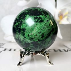 uvarovite sphere 48 mm uvarovite garnet stone sphere uvarovite ball rare mineral by uralmountansfinds