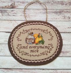 fall decor wall hanging pumpkin banner farmhouse home decor thanksgiving fall hanging canvas sign autumn season decor