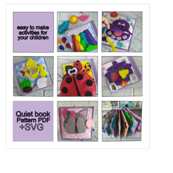 svg pattern quiet book pattern peekapoo large felt book montessori book pdf pattern