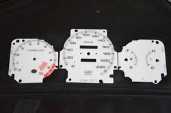 gauge faces overlay kit for honda civic ek vti / si mugen style