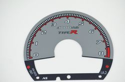 gauge faces overlay type-r style for honda civic fk fd 06-12