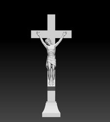 3d stl model for cnc file jesus on the cross