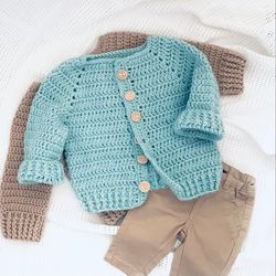 baby sweater crochet pattern 6/12/18 months baby cardigan crochet pattern pullover warm infant kids 6/12/18 months