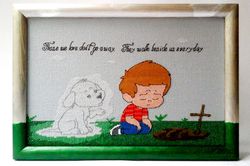 pet loss gift cross stitch pattern, dogs memorial embroidery, loss of dog gift, pet sympathy gift, dog memory digital