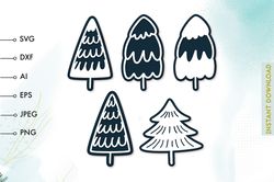 christmas trees svg