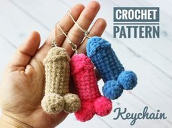 crochet pattern keychain penis toy dick toy - amigurumi tutorial pdf file