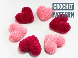 crochet pattern keychain heart toy - amigurumi tutorial pdf file