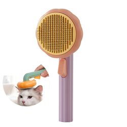 pet grooming self cleaning brush