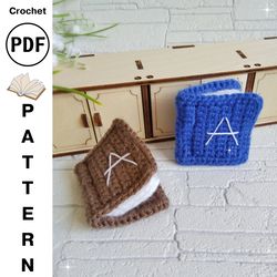 crochet pattern miniature book