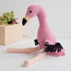 pink flamingo, crochet pdf pattern, instant download