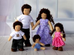 dollhouse dolls family - cute waldorf dollhouse family - dollhouse people 1:12