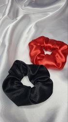 silky scrunchies for women, handmade