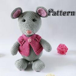 crochet mouse pattern toy, mouse amigurumi download