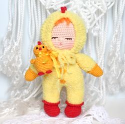 baby doll crochet pattern pdf in english amigurumi doll chicken costume chick toy