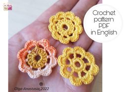 autumn decor , crochet  flower pattern , crochet motif , crochet flower pattern , crochet wall decor , crochet pattern