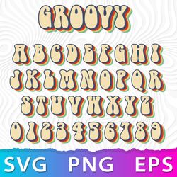 groovy letters svg, groovy alphabet, groovy font on cricut, download groovy font