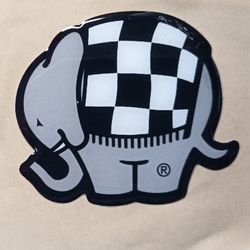 ducati elephant logo emblem decal sticker 3d dome