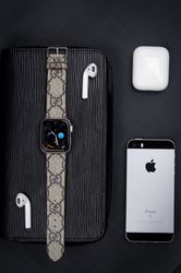 Custom Made Luxury L.V Brown Leather Apple Watch Band for Ap - Inspire  Uplift