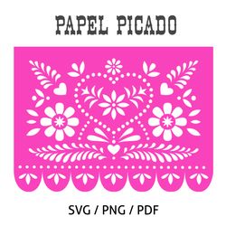 mexican papel picado banners svg