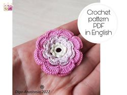 Flower crochet pattern , Multilevel flower crochet pattern , crochet motif , crochet flower pattern , crochet wall decor