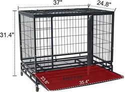 pet dog cage with tray double door design