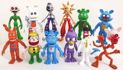  8pcs Inspired by Game Five Night at Freddys Toys  Set Candy's  FNAF Action Figure [Sheep, Cindy The Cat, Happy Frog, Mr. Hippo, Nightmare  Bonnie, Turtle Swordsman, Chester The Chimpanzee, Reindeer] 