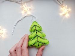 christmas tree ornaments, tree toy, felt tree, felt christmas tree ornaments, felt tree ornaments