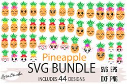 Bundle Pineapples Svg, Summer Svg, Fruit Svg, Digital download