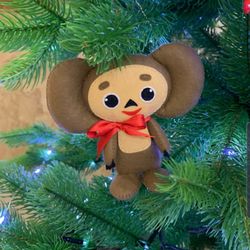 cheburashka christmas ornaments, christmas toy cheburashka, russian doll