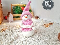 amigurumi snowman crochet pattern. amigurumi christmas crochet pattern